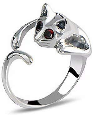 Doyime Cat Ring Cute Animal Shape Opening Ring Women Ring Jewellery Accessories
