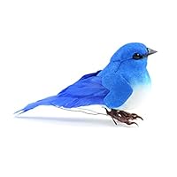 Touch of Nature 20559 1-Piece Mushroom/Feather Mountain Bluebird on Wire for Arts and Crafts, 3.5-Inch, Blue