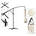 JEAREY Patio Umbrella 10 Ft Offset Cantilever Umbrella Outdoor Market Hanging Umbrellas & Crank with Cross Base, 8 Ribs(Beige)