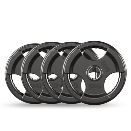 PhysKcal 4 x 5 kg Olympische Hantelscheiben Ø50 mm Bohrung