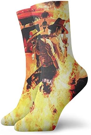 HannahMia Unisex Warm Cute One Piece Music Band Anime Cartoon Fans Athletic Crew Socks Gift