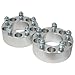 2.5 inch Hubcentric Wheel Spacers No Lip - 5x4.75 to 5x4.75, 70.5mm Bore, 12x1.5 Studs Nuts - Compatible with Chevy Blazer Camaro Corvette S10 GMC S15 Jimmy Pontiac Trans Am - Silver Adapters 2pcs