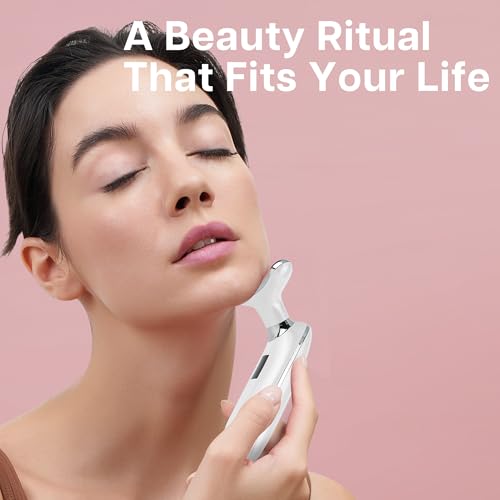 VRAIKO Lilac 7-in-1 Beauty Massager for Face and Neck - Jawline Lifting & Firming - Face Lymphatic Drainage Massager for Anti Aging Wrinkle, Forehead Lines, and Dark Circles