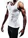 Neleus Men's 3 Pack Athletic Compression Under Base Layer Sport Tank Top,01#:Black,Grey,White,Medium