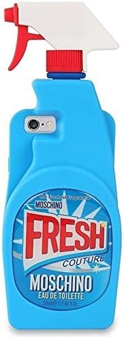 3D Blue Fragrance Spray Soft Silicone Case for iPhone 7 / 8 iPhone7 iPhone8 Regular Size Ultra Thick Shockproof Drop Shock Resistant Protective Fun Cute Bold Luxury Designer Brand Fashion Men Girl