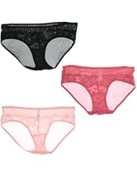 Intimates Women's Lacey Sheer Brief Underwear Panties (3 Pr)
