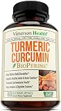 Turmeric Curcumin with Bioperine - Anti-Inflammatory & Antioxidant Supplement with 10mg of Black Pepper for Absorption and Best Results. All Natural & Non-Gmo Joint Pain Relief by Vimerson Health