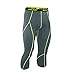 Baleaf Men's Running Workout Tight 3/4 Compression Leggings