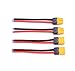 YoungRC 4 Pairs XT60H Plug Male Female Connector Cable with Sheath Housing Connector with 100mm 12AWG Silicon Wire for RC Lipo Battery FPV Drone ESC