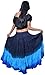 Wevez Women’s 12 Yards American Belly Dance 4 Tiered Long Cotton Skirt (BFR)