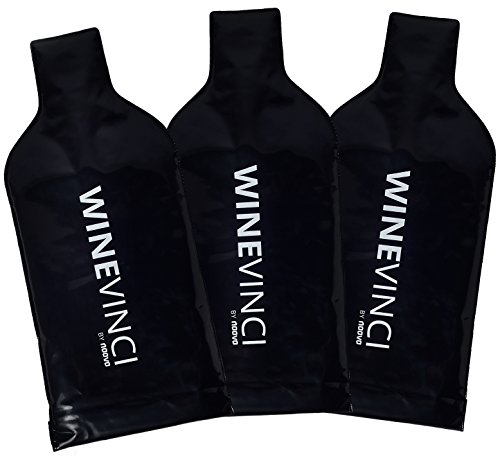 WINEVINCI Reusable Wine Bottle Protector Pack of 3 - Travel Wine Bags for Safe Transportation - The Best Leakproof Wine Bottle Protective Bag - Double Layered Protection For Peace of Mind