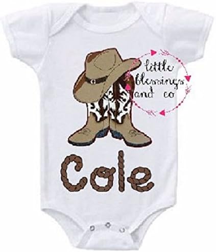 Personalized Cowboy Western Baby Onesie-Western Baby Bodysuit