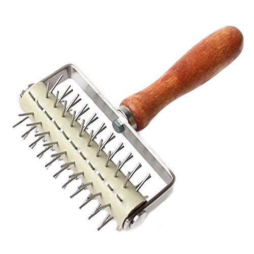 Pizza Hole Puncher,Stainless Steel Cake Pie Pizza Cookies Bread Pastry Dough Docker Needle Roller Wheel Hole Punch Baking Tool - Thumbnail 2