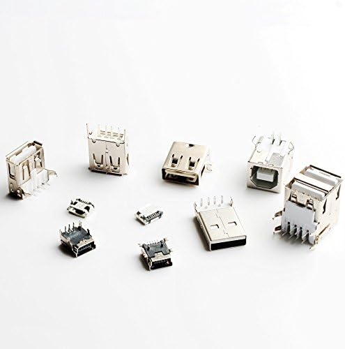 10 Type USB Connector DIY Solder Adapter Kit（50pcs）