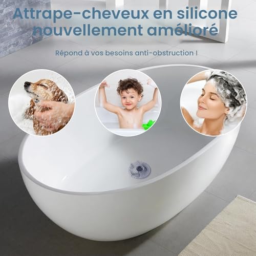 Anyuan Boy 2pcs Silicone Shower Hair Catcher – Kitchen Sink Filter and Anti-Clogging Shower Filter – Universal Accessory for Bath/Shower/Kitchen