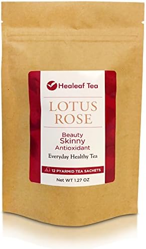 Healeaf Tea: Lotus Rose - Skinny Tea (12 Tea Bags) - 14 Day Weight Loss, Detox, Metabolism, Reduce Bloating, Appetite Control, All Natural Teatox.