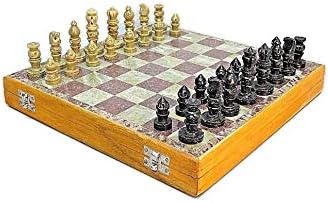marble chess set with storage