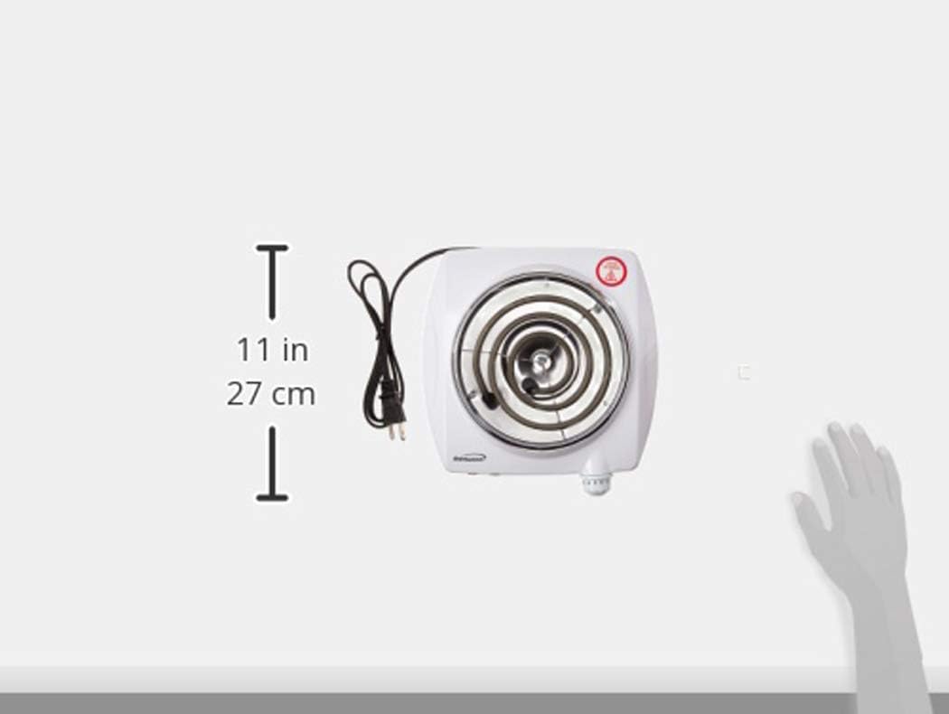 Brentwood TS-322 1000w Single Electric Burner, White: Electric Countertop Burners: Kitchen & Dining