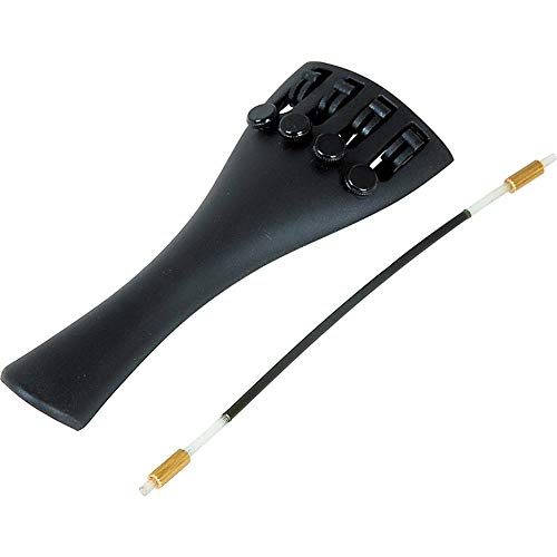 Violin 4/4 size Fiddle Tailpiece 1 pcs with 1pcs Tailgut Tailcord 4 Fine Tuners Aluminum Alloy Durable Strong