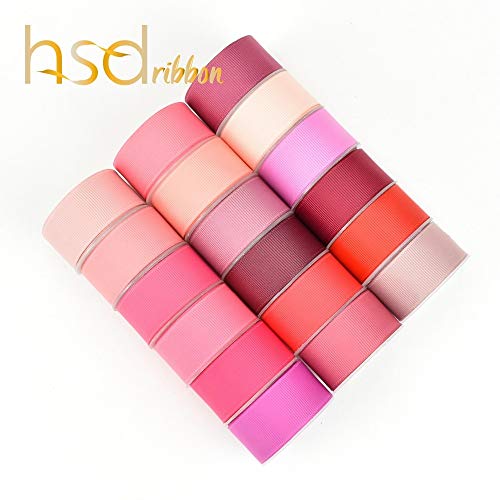 Jammas 9MM 16MM 22MM 38MM 75MM Solid Red Wine Pink Grosgrain Ribbon - (Color: La Rosa 198, Size: 75MM) - Thumbnail 2