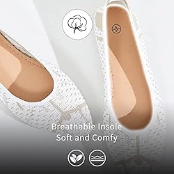 BABUDOG Womens Memory Foam Flats Shoes,Breathable