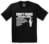 Hitchhiker's Guide 'Don't Panic' T-shirt with List