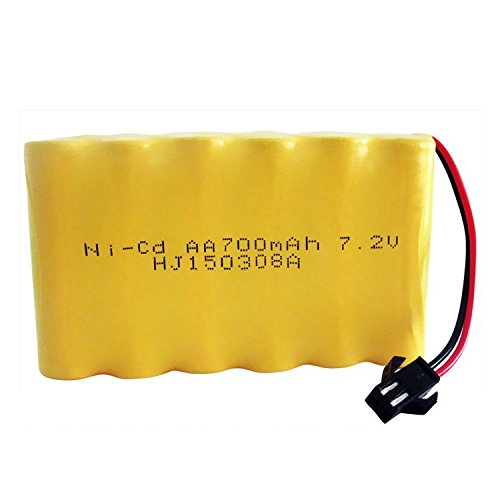 Qsmily® rechargeable 7.2v 700mah aa ni-cd battery pack…