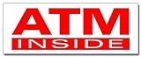 12" ATM Inside Decal Sticker Cash Machine Money