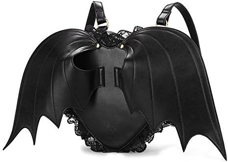 Gothic Bat Wing Convertible Backpack Purse, Faux Leather, Adjustable Straps Amazon.com: Gothic Bat Wing Backpack Purse, Black Faux  main image 2