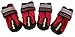 Xanday Dog Boots Waterproof Dog Shoes Paw Protectors with Reflective Straps and Wear-resisting Soles 4Pcs(Red01)