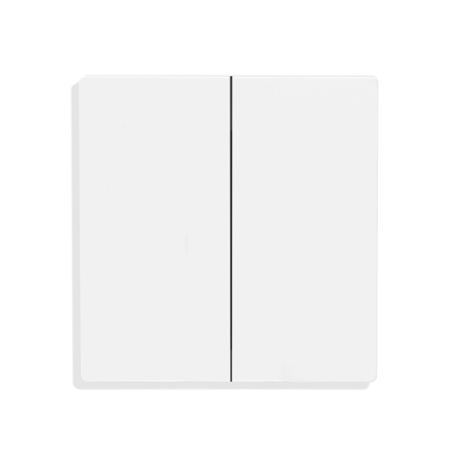 CNBINGO Rocker Button Switch, Plastic White Wall Plate, Electrical Single Light Switch