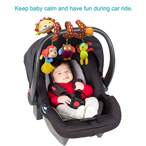 Hanging Car Seat Toys for Baby, Infant Activity Spiral Crib Toys