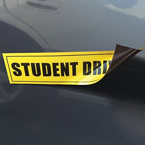 TOTOMO Student Driver Magnet Sticker - (Set of 3) 12"x3" Highly Reflective Premium Quality Car Safety Caution Sign Student Drivers #SDM03 - Thumbnail 4