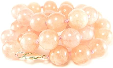 Morganite Pink Beryl Necklace Beads - 19"