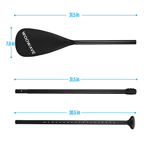 image for WOOWAVE SUP Paddle Adjustable 3 Piece Aluminum Alloy Stand Up Paddlebo