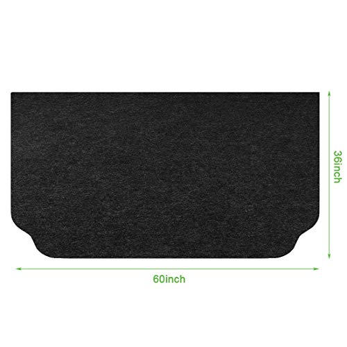 Tirifer Fire Resistent Fireplace Hearth Rug, Gas Grill Splatter Mat