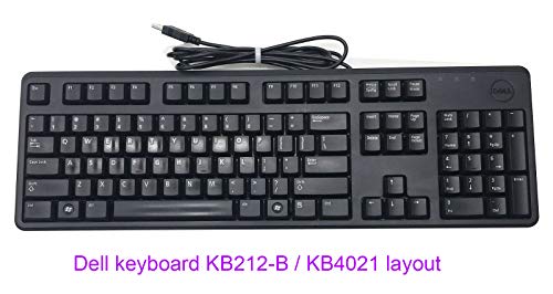 Ultra Thin Silicone Desktop PC Keyboard Cover Skin Protector Compatible with Dell KB212-B Keyboard & Dell KB4021 Keyboard (Transparent)