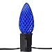 Pack of 25 LED C9 Blue Replacement Christmas Light Bulbs for Light Strand, Commercial Grade Dimmable Holiday Bulbs, 5 Diode (LED's) in Each Bulbs, Fits in E17 Sockets