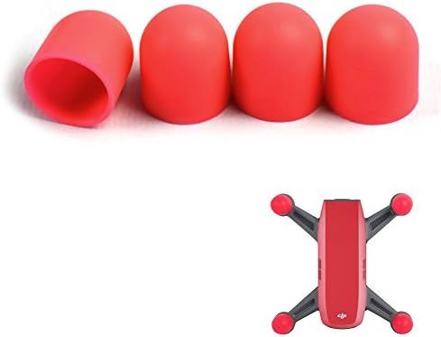 Joint Vcitory 4pcs Spark Silicone Motor Cap Dust-proof Cover Protector Protective Motor Guard Cap for DJI SPARK (Red)