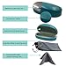MyEyeglassCase Best Deal on Sunglasses/Eyeglasses Case | Many Colors | Medium Large | for Men & Women | Metal | Hard | Clam-shell | (AS113 Teal with Cleaning Cloth)