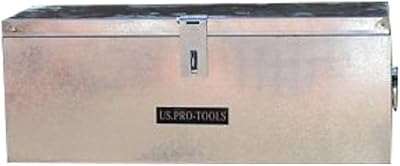 US PRO Tools Job Site Box Safe Tack Chest Galvanised Steel Security Box