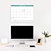 Wall Calendar Monthly Overview with Julian Date, 2020 Yearly Planner with Wire Bound Hanger, 18 Monthes Academic Desktop for Office and Family,11.5 × 15 inches