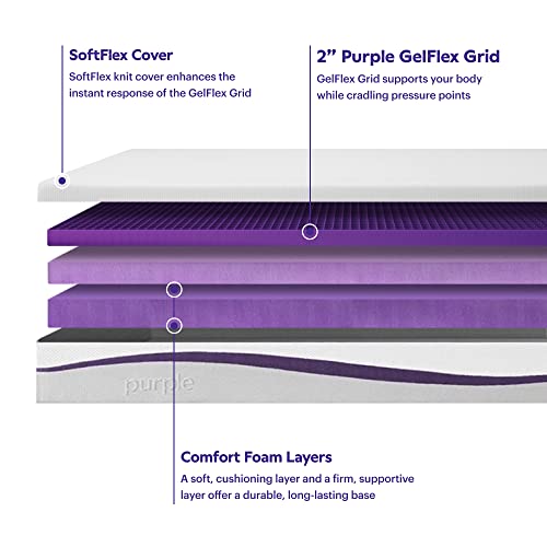 Purple Mattress Twin, GelFlex Grid, Better Than Memory Foam