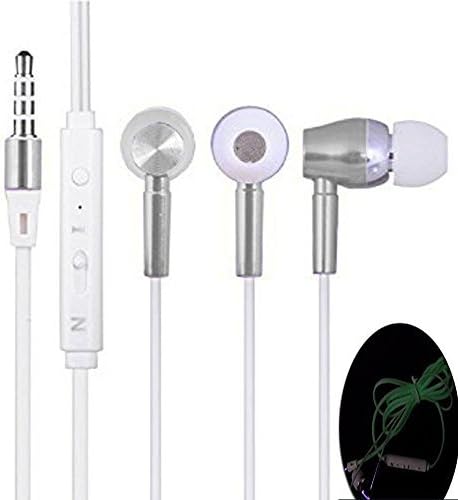Pashion 3.5mm Glow-in-the-Dark Fluorescent Headphone Headset Earphone Earbuds for iPhone, Samsung, Android and any Other 3.5mm Audio Jack Device