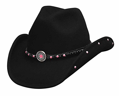 Montecarlo / Bullhide Hats - BABY JANE Kids Child Wool Western Cowboy Hat (Small, Black)