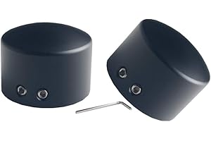 JGR Front Axle Nut Cover Axle Caps for Harley Softail Electra Road Glide Sportster (Black)