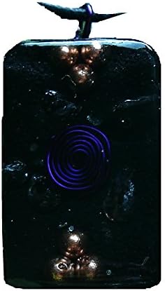 EMF Blackout (Purple) - Orgone Pendant - Quartz, Black Tourmaline, Black Obsidian, Iron Oxide (Black Cord)