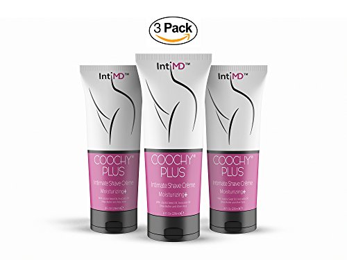 IntiMD COOCHY PLUS (3 Pack) Intimate Shave Cream Rash-Free With MOISTURIZING+ 8oz