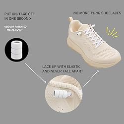 AOLLRUIRLL 2 Pairs Elastic No Tie Shoelaces For