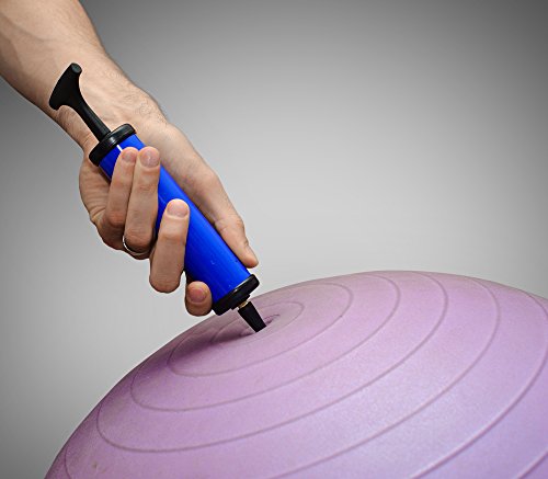 Ball Pump for Exercise Ball - Needle Kit Inflates Any Gym Yoga Ball Pump - Small Beach Ball Pump Kit - Ballon Pumps Size 8 inch - Rubber Medicine Ball Pump Adaptor Air Pump Hose Extension for Toy Ball